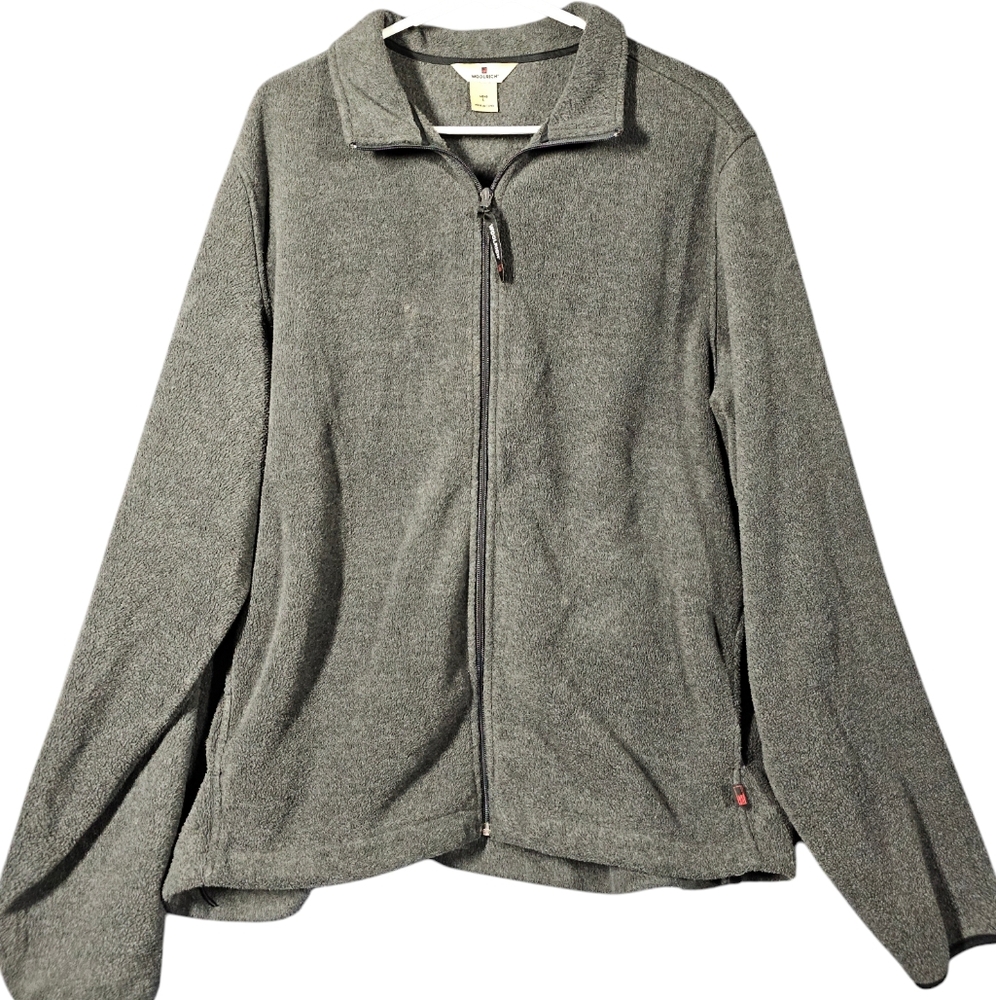Woolrich Full Zip Fleece Jacket Gray Men's‎ Size Large